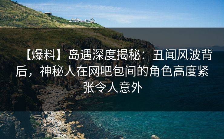 【爆料】岛遇深度揭秘：丑闻风波背后，神秘人在网吧包间的角色高度紧张令人意外